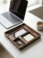 Customizable Solid Wood Desk Organizer – Handcrafted - Tuft & Timber Co., LLC
