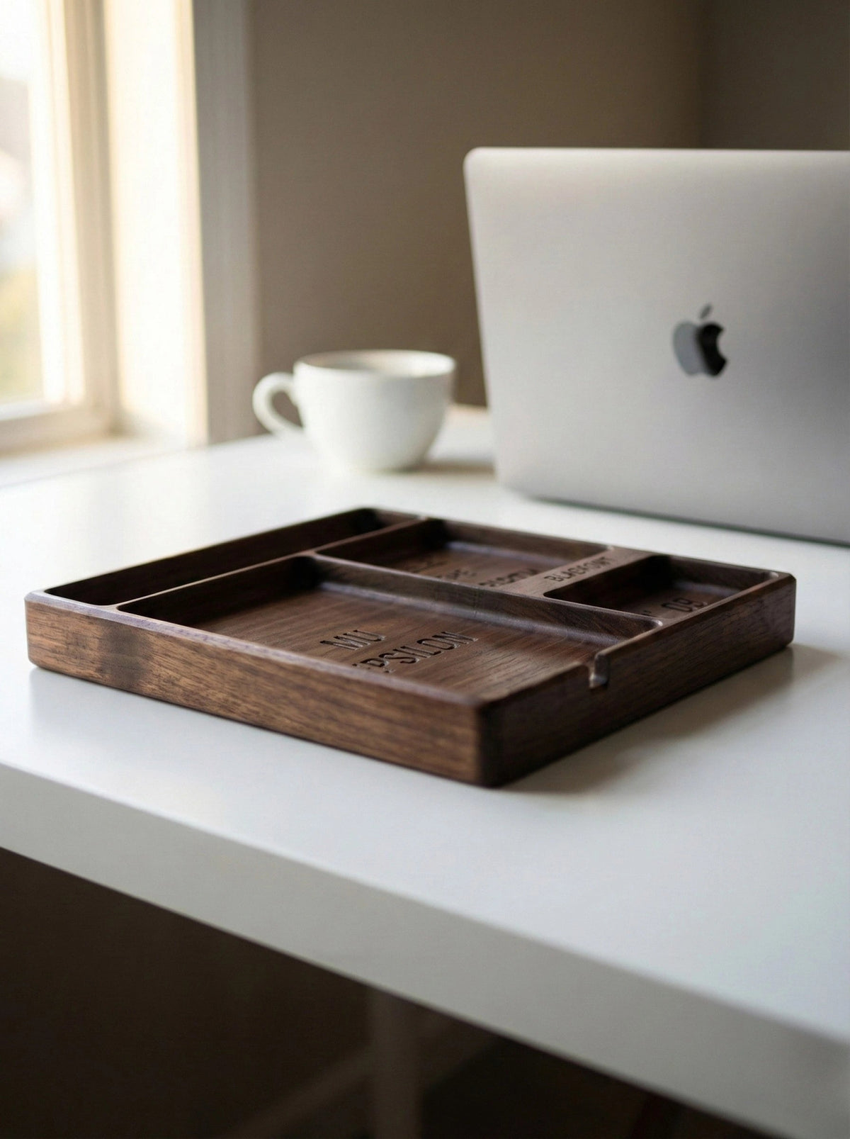Customizable Solid Wood Desk Organizer – Handcrafted - Tuft & Timber Co., LLC