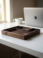 Customizable Solid Wood Desk Organizer – Handcrafted - Tuft & Timber Co., LLC