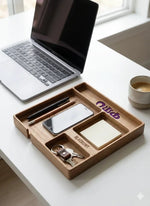 Handcrafted Wood Desk Organizer – (Color Fill) - Tuft & Timber Co., LLC
