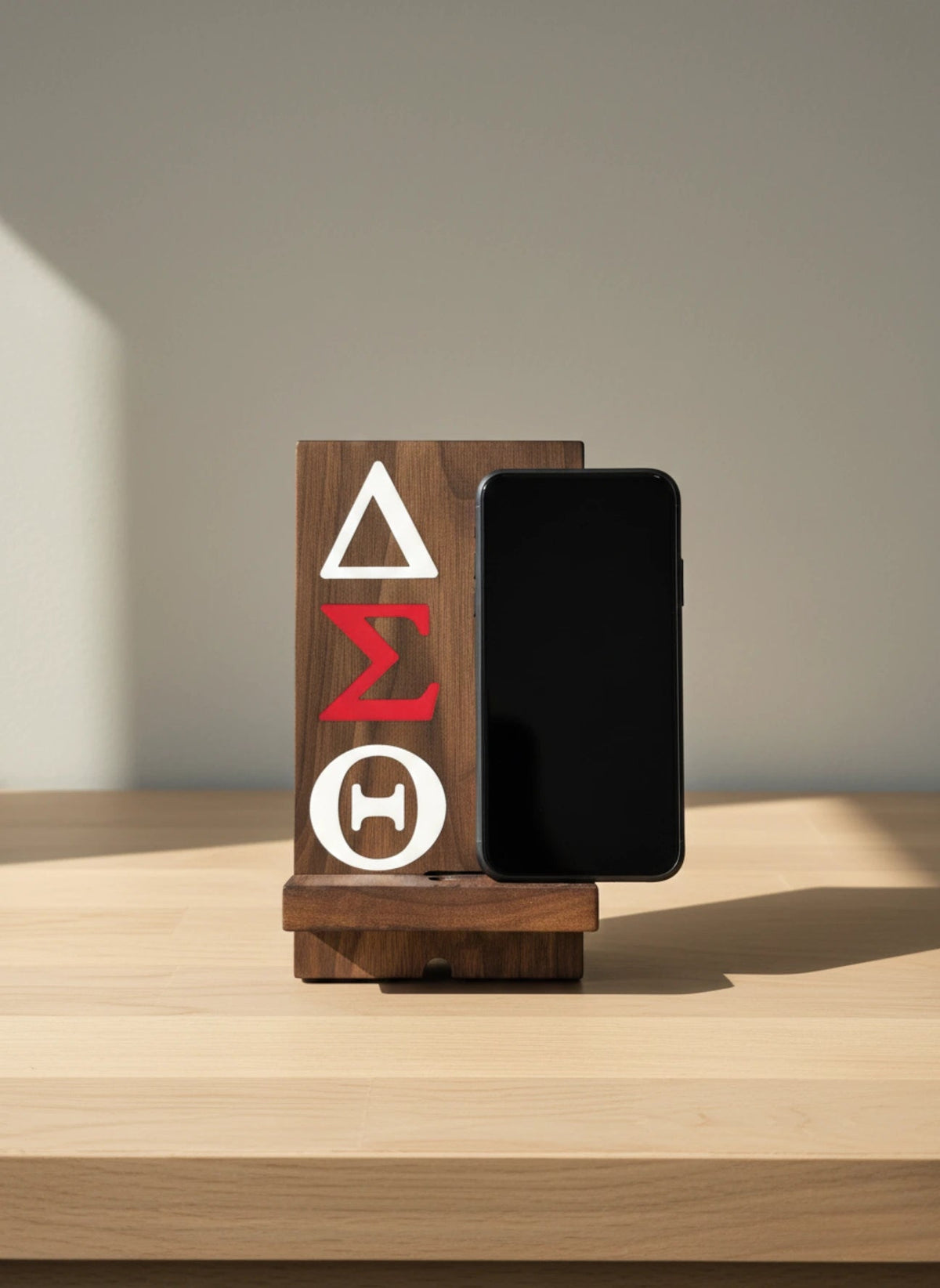 Handcrafted Wooden Phone Holder (Color Epoxy Filled) - Tuft & Timber Co., LLC