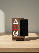Handcrafted Wooden Phone Holder (Color Epoxy Filled) - Tuft & Timber Co., LLC