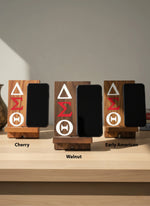 Handcrafted Wooden Phone Holder (Color Epoxy Filled) - Tuft & Timber Co., LLC