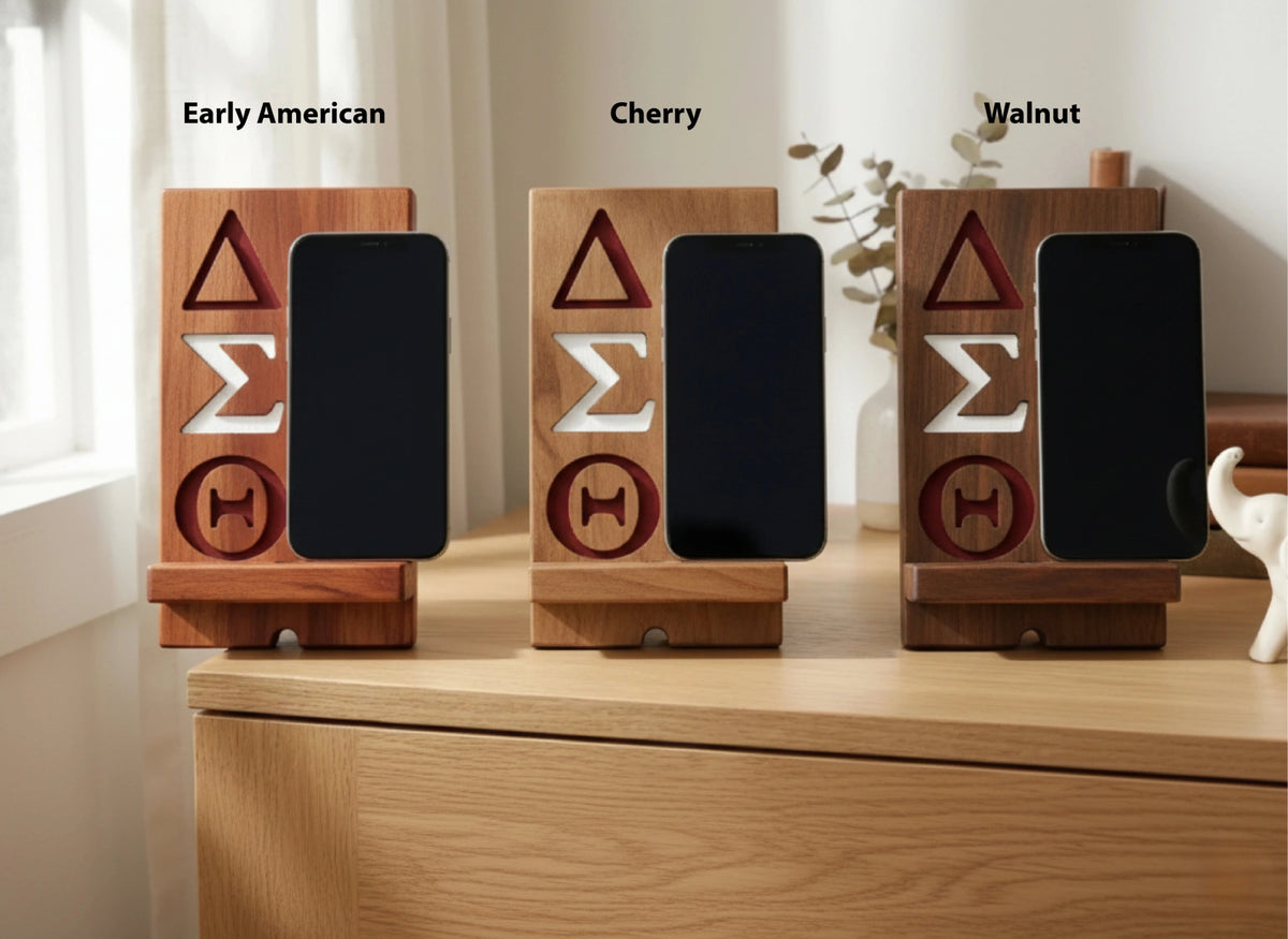 Handcrafted Wooden Phone Holder (Color Filled) - Tuft & Timber Co., LLC