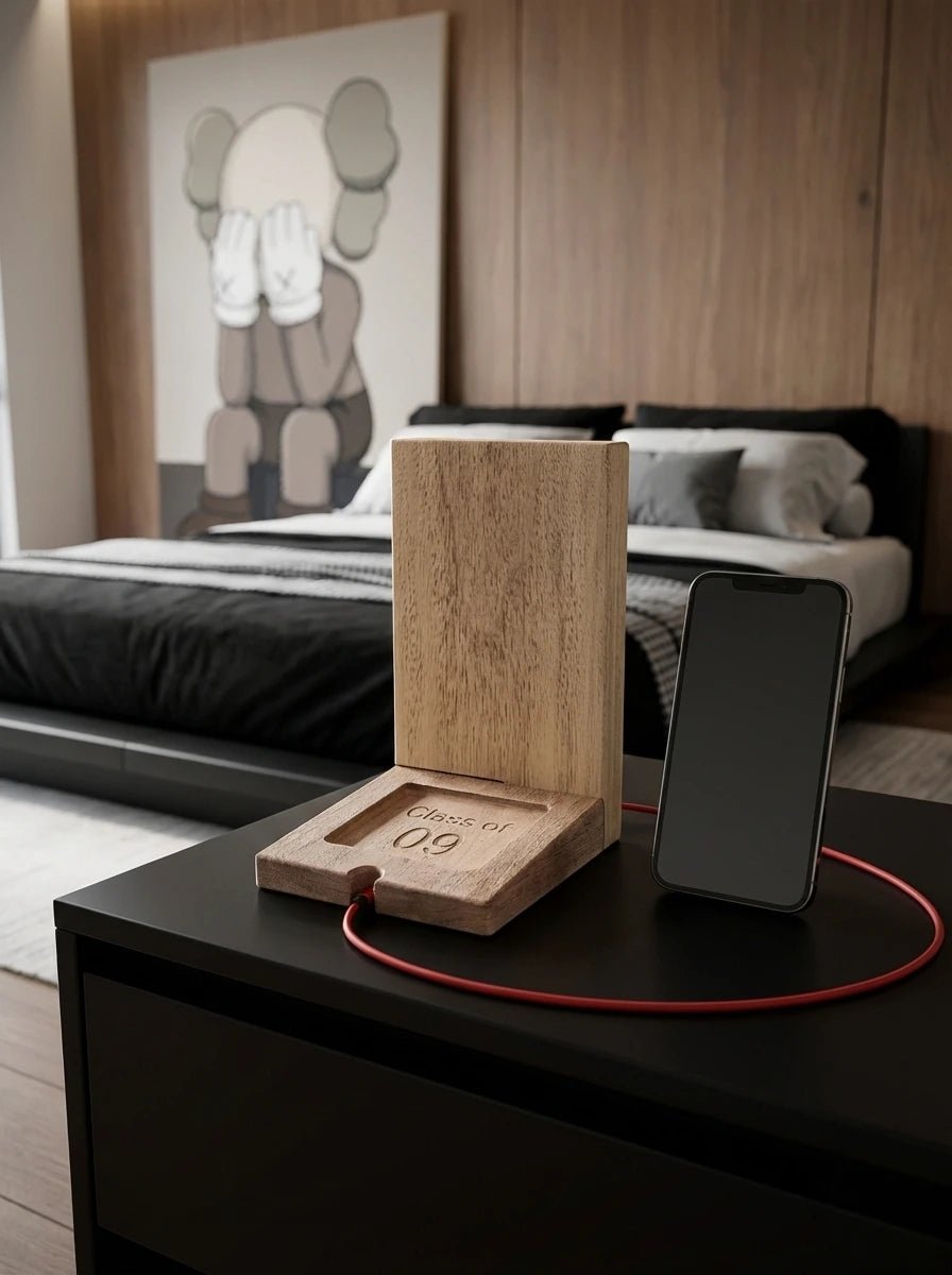 Personalized Wooden Desk Phone Holder - Tuft & Timber Co., LLC