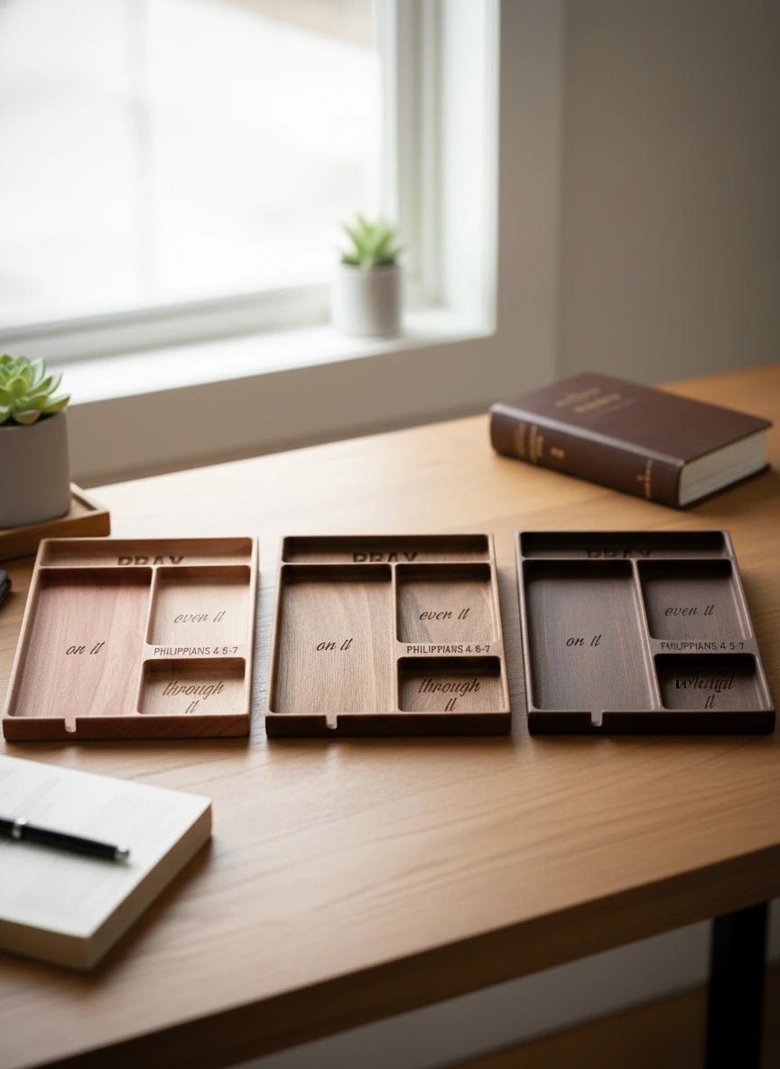 (Pray) Desk Organizer - (Epoxy Fill) - Tuft & Timber Co., LLC