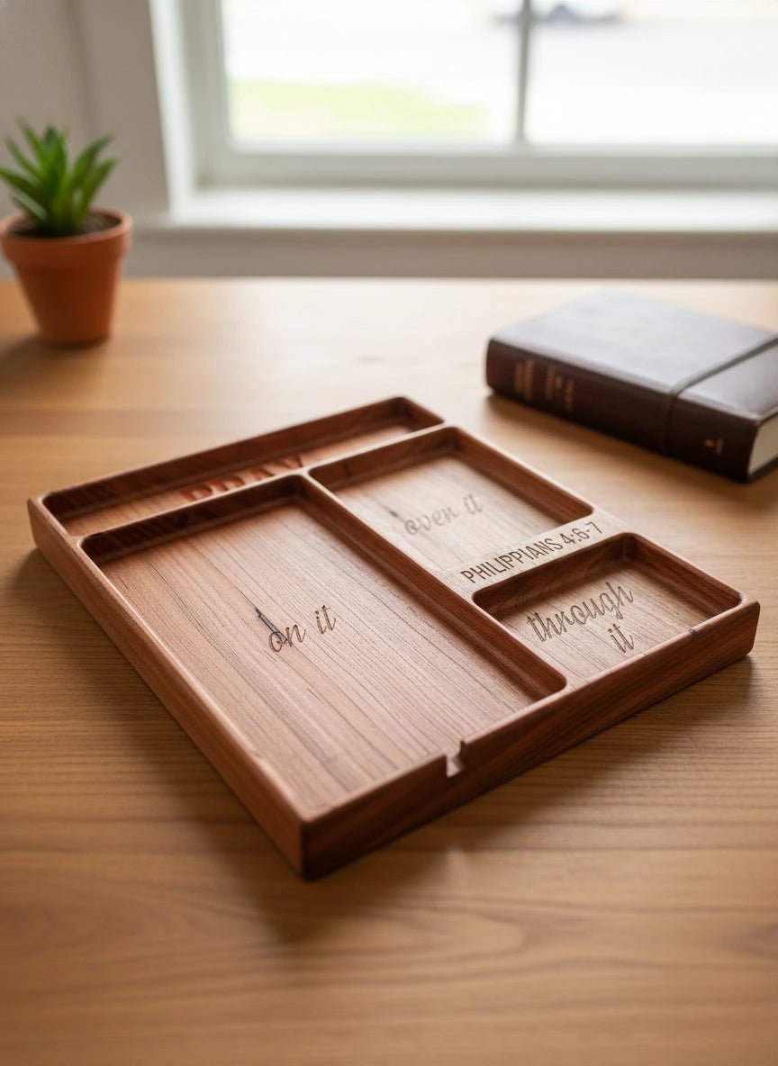 (Pray) Desk Organizer - (Epoxy Fill) - Tuft & Timber Co., LLC