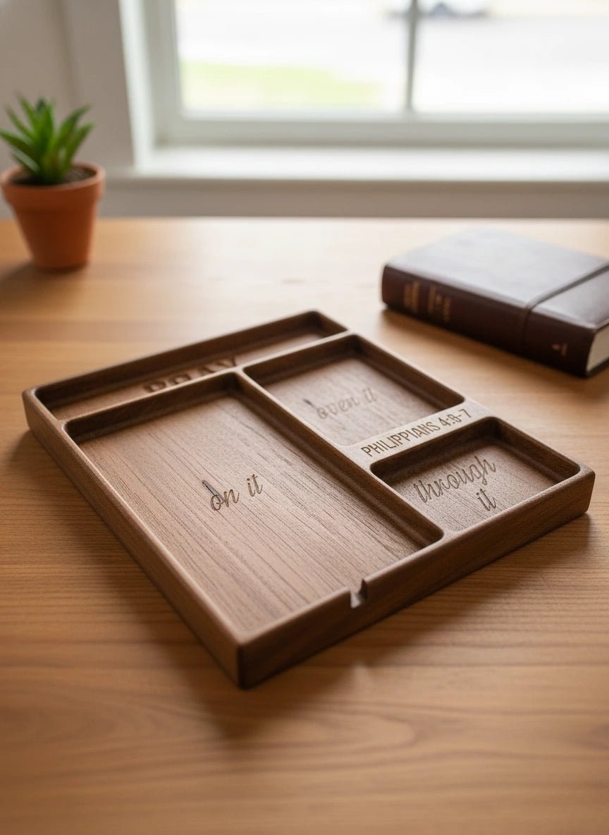 (Pray) Desk Organizer - (Epoxy Fill) - Tuft & Timber Co., LLC